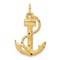 10K Yellow Gold Anchor Rope Charm Sailing Jewelry New 25 X 16mm